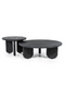 Round Black Wooden Coffee Table | By-Boo Odin | Dutchfurniture.com