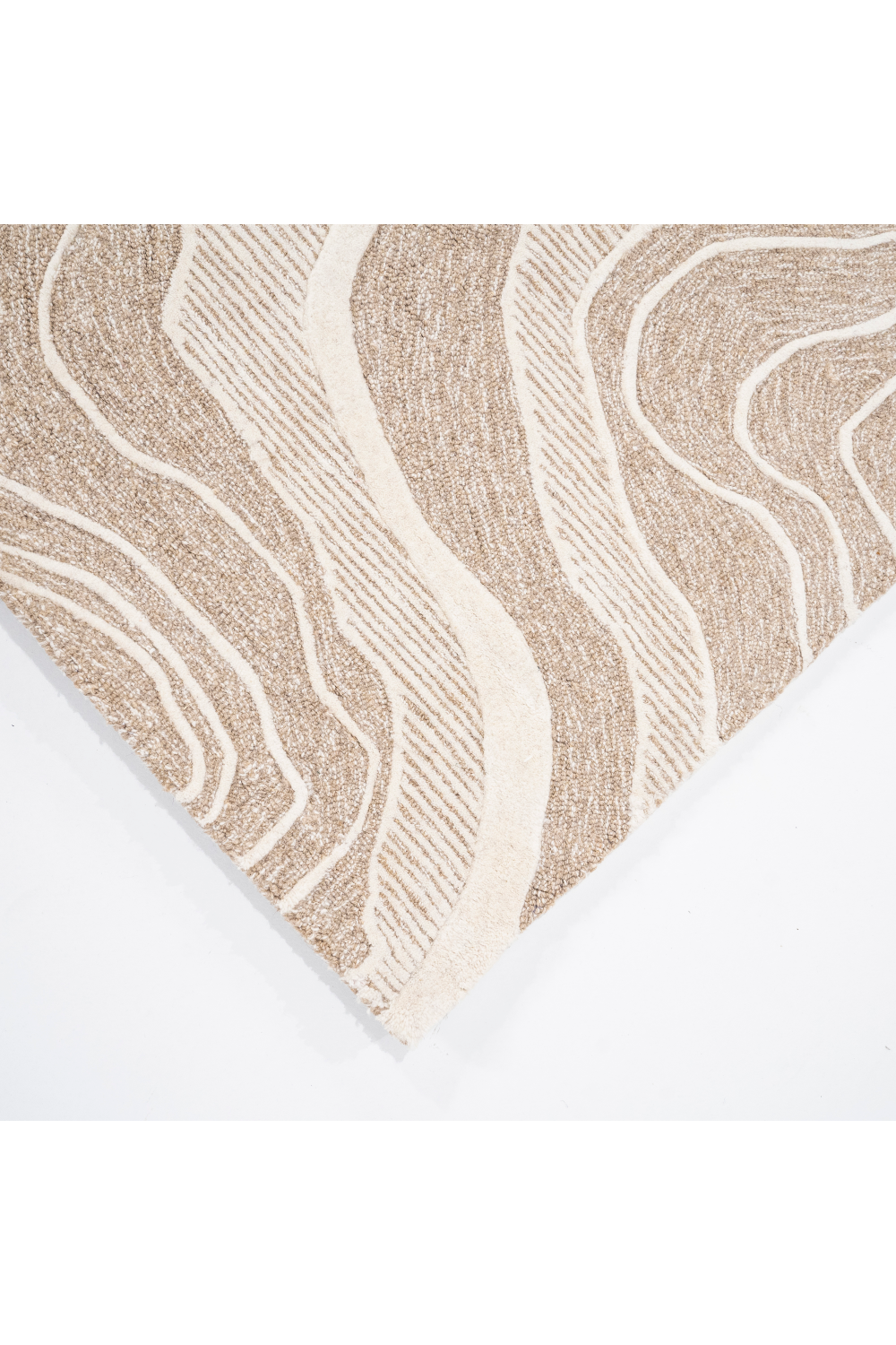 Beige Swirl Wool Rug | By-Boo Soil | Dutchfurniture.com