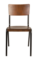 Dark Wooden Dining Chairs (4) | Dutchbone Scuola | DutchFurniture.com