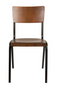 Dark Wooden Dining Chairs (4) | Dutchbone Scuola | DutchFurniture.com