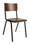 Dark Wooden Dining Chairs (4) | Dutchbone Scuola | DutchFurniture.com