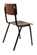 Dark Wooden Dining Chairs (4) | Dutchbone Scuola | DutchFurniture.com