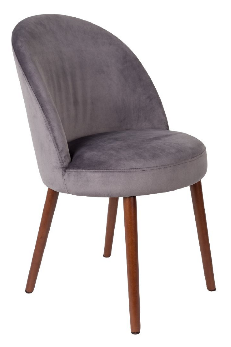 Gray Velvet Dining Chair (2) | Dutchbone Barbara | DutchFurniture.com