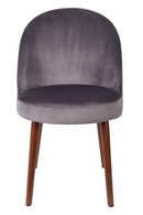 Gray Velvet Dining Chair (2) | Dutchbone Barbara | DutchFurniture.com