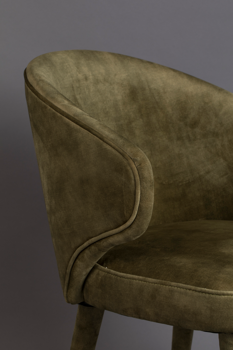 Curved Back Upholstered Chair | Dutchbone Lunar | Dutchfurniture.com