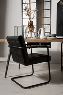 Upholstered Dark Gray Dining Armchairs (2) | Dutchbone Stitched | DutchFurniture.com