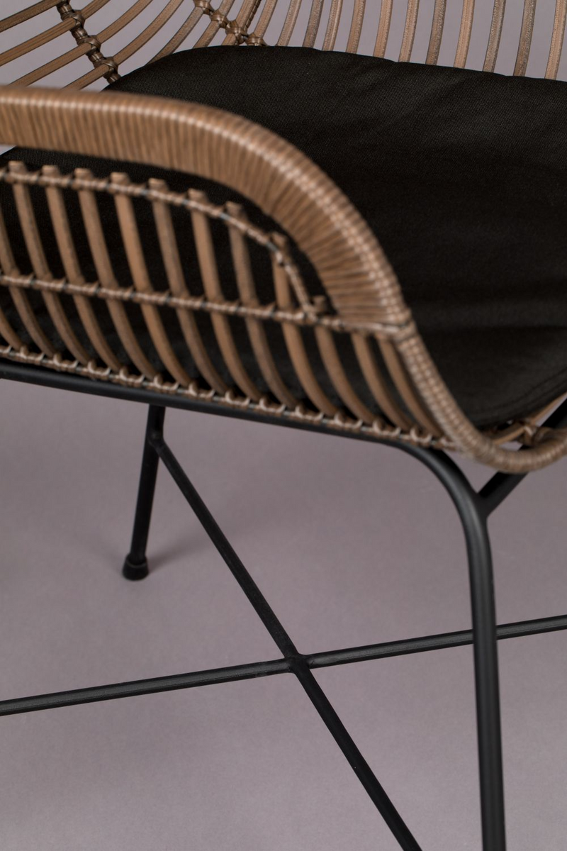 Black Rattan Outdoor Armchairs (2) | Dutchbone Cantik | Oroatrade.com