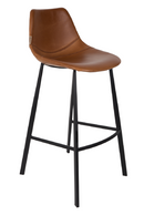 Leather Upholstered Shell Bar Stools (2) | Dutchbone Franky | Dutchfurniture.com