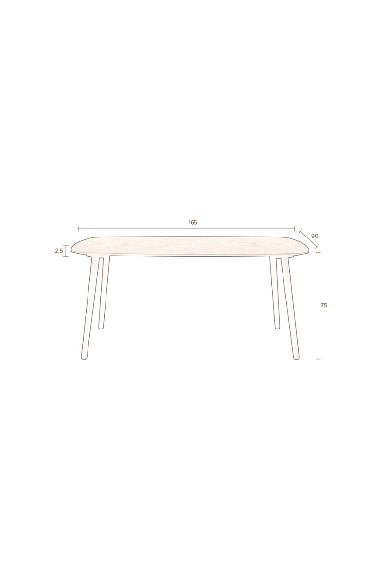 Rectangular Wooden Dining Table | Dutchbone Clover | Dutchfurniture.com