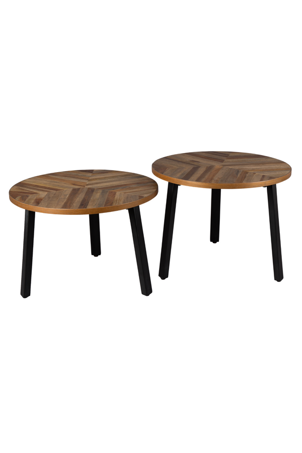 Teak Wooden Coffee Table Set | Dutchbone Mundu | DutchFurniture.com