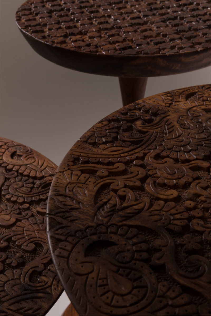 Round Wooden End Table L | Dutchbone By Hand | DutchFurniture.com