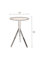 Black/Brass Round End Table | Dutchbone Elia | DutchFurniture.com