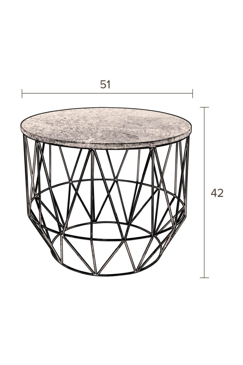 Geometric Wire Base End Table | Dutchbone Boss | Oroatrade.com