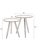 Gold Rim Tripod Nesting Table Set | Dutchbone Stalwart | DutchFurniture.com