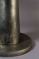 Round Silver Pedestal End Table | Dutchbone Brute | DutchFurniture.com