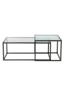 Square Glass Nesting Coffee Table Set | Dutchbone Boli | DutchFurniture.com