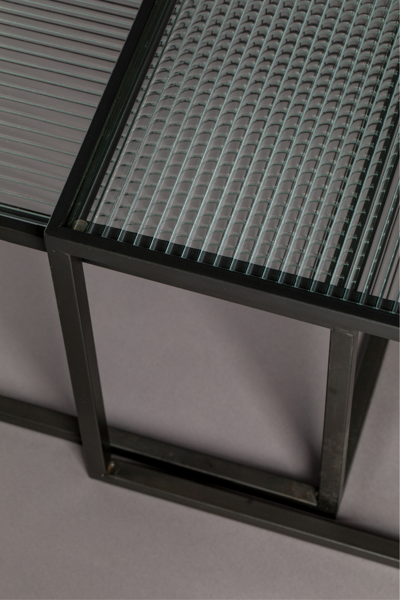 Square Glass Nesting Coffee Table Set | Dutchbone Boli | DutchFurniture.com