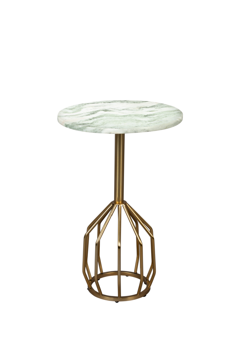 Marble Pedestal Side Table | Dutchbone Salerno | Dutchfurniture.com