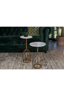 Marble Pedestal Side Table | Dutchbone Salerno | Dutchfurniture.com