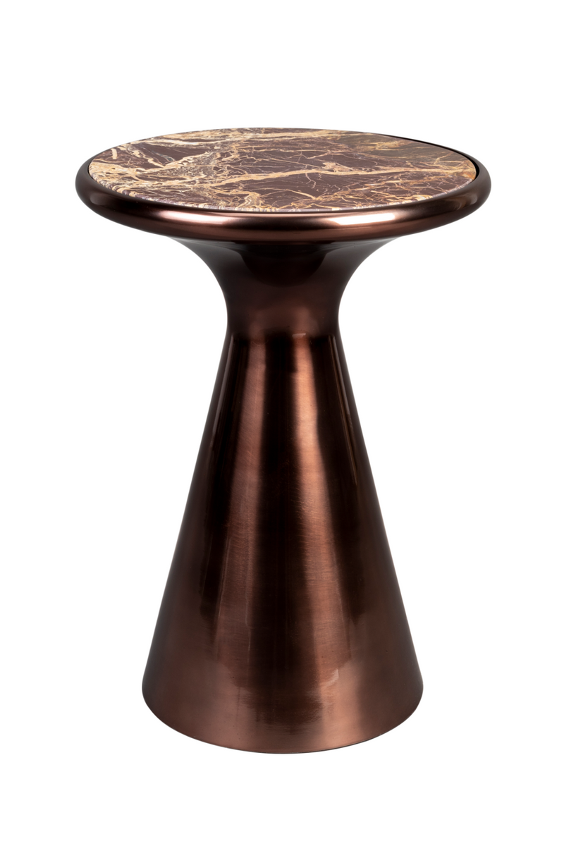 Brown Marble Side Table | Dutchbone Mount | Oroatrade.com