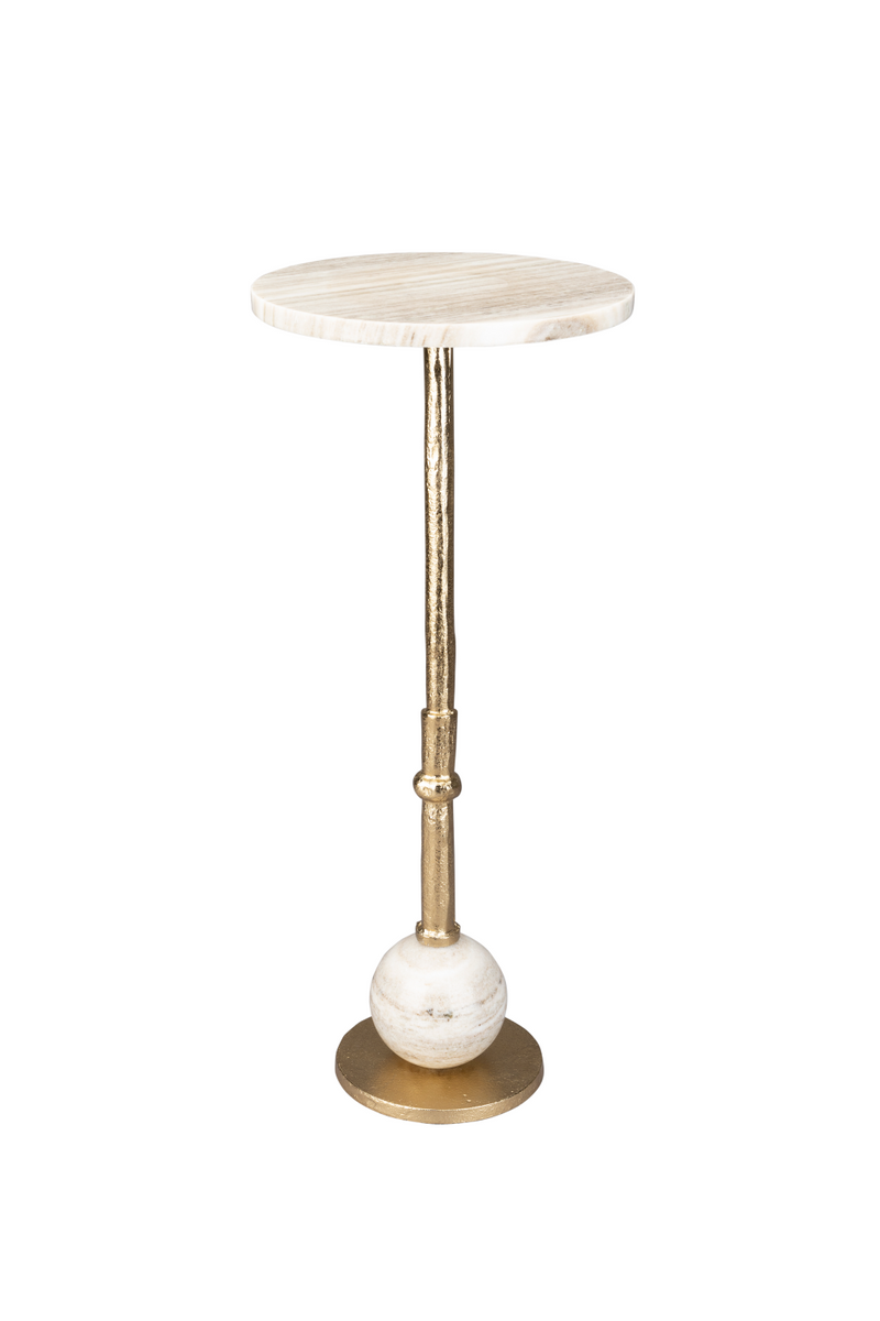 Marble Pedestal Side Table | Dutchbone Everest | Dutchfurniture.com