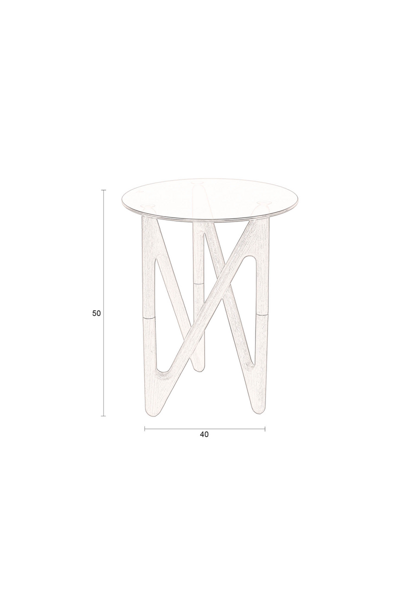 Round Glass Retro Side Table | Dutchbone Naia | Dutchfurniture.com