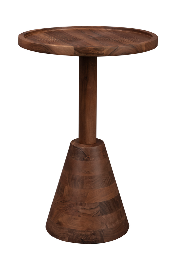 Acacia Pedestal Side Table | Dutchbone Zion | Dutchfurniture.com