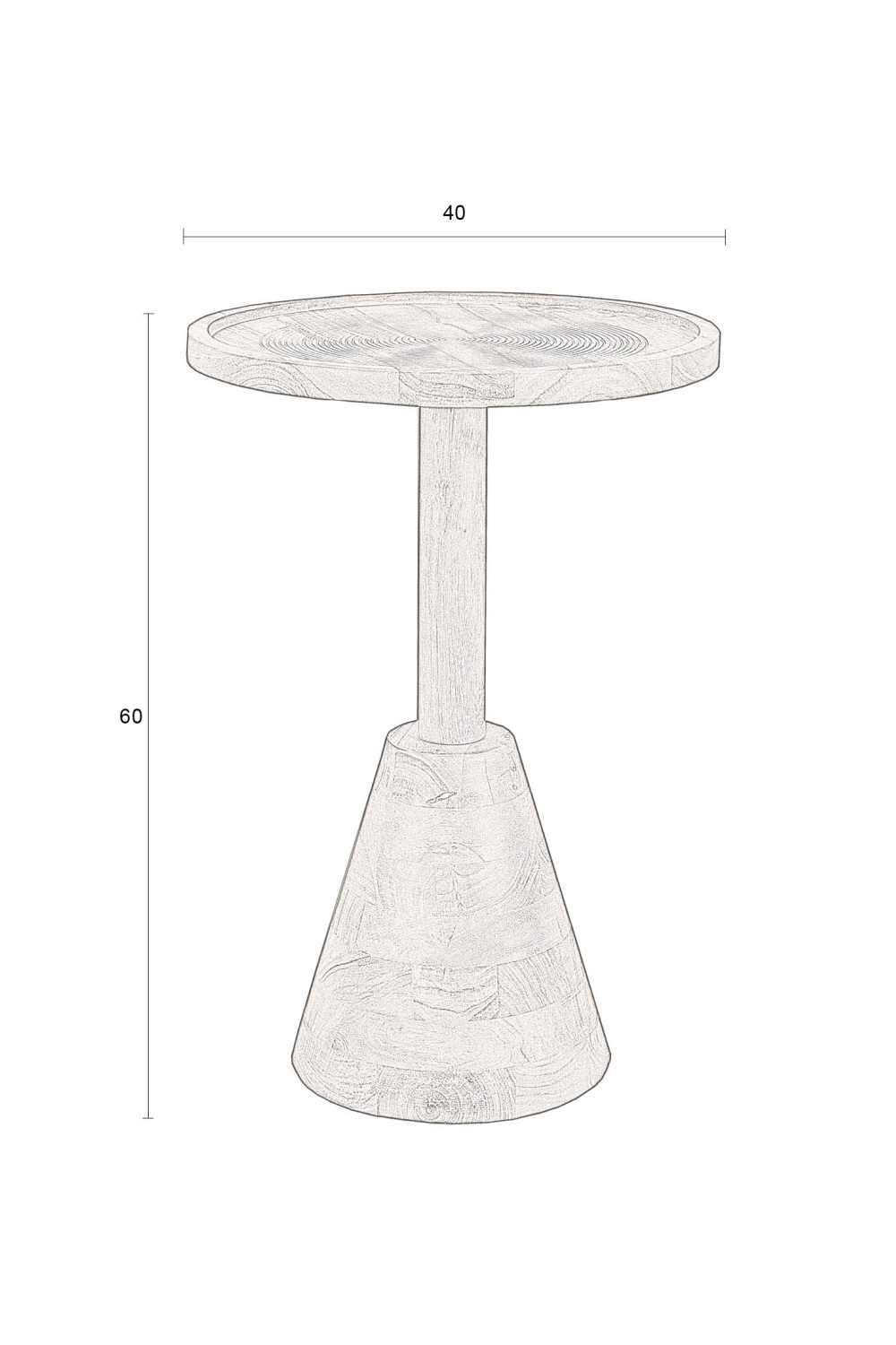 Acacia Pedestal Side Table | Dutchbone Zion | Dutchfurniture.com