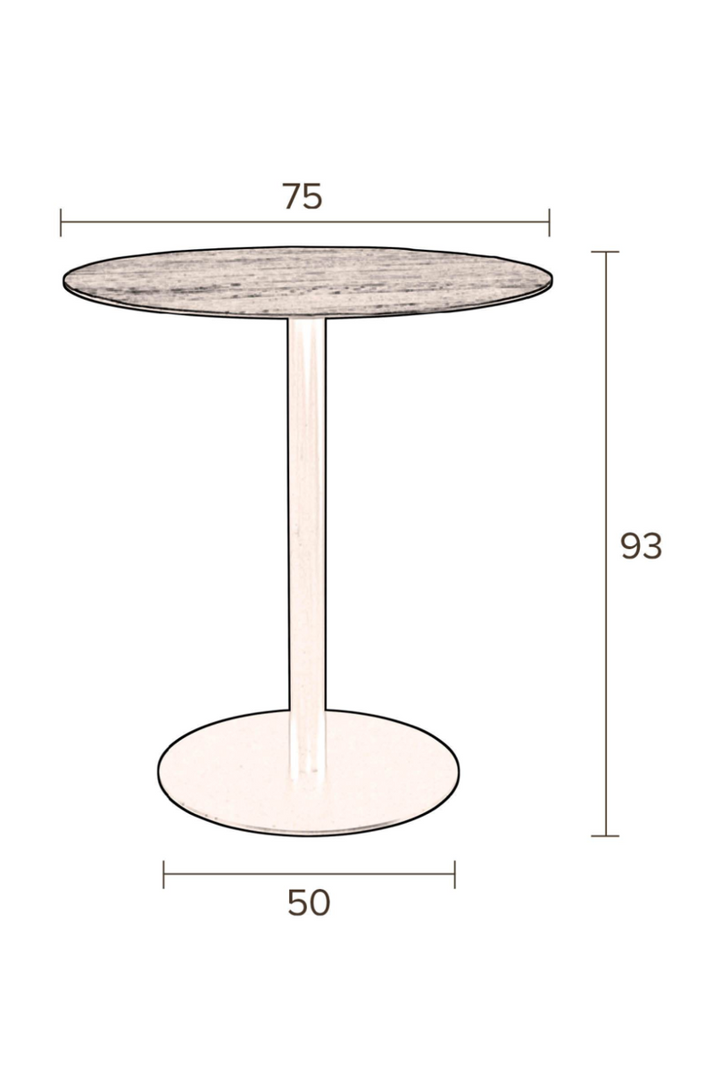 Brown Round Counter Table | Dutchbone Braza | DutchFurniture.com