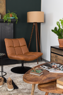 Brown Pedestal Accent Chair | Dutchbone Bar | Dutchfurniture.com