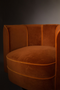 Orange Velvet Accent Chair | Dutchbone Flower | Dutchfurniture.com