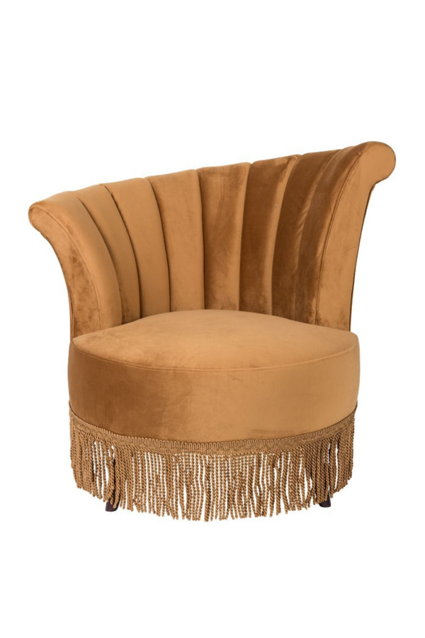 Golden Brown Fringe Accent Chair | Dutchbone Flair | Dutchfurniture.com