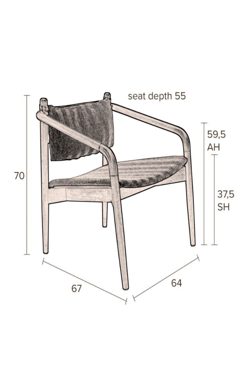 Herringbone Upholstered Armchair | Dutchbone Torrance | Dutchfurniture.com