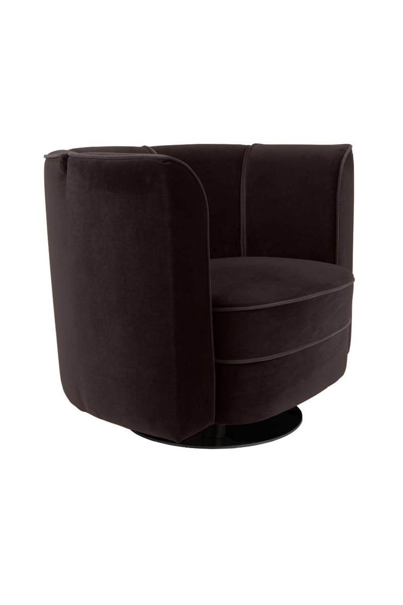 Black Velvet Accent Chair | Dutchbone Flower | Dutch Furniture ...