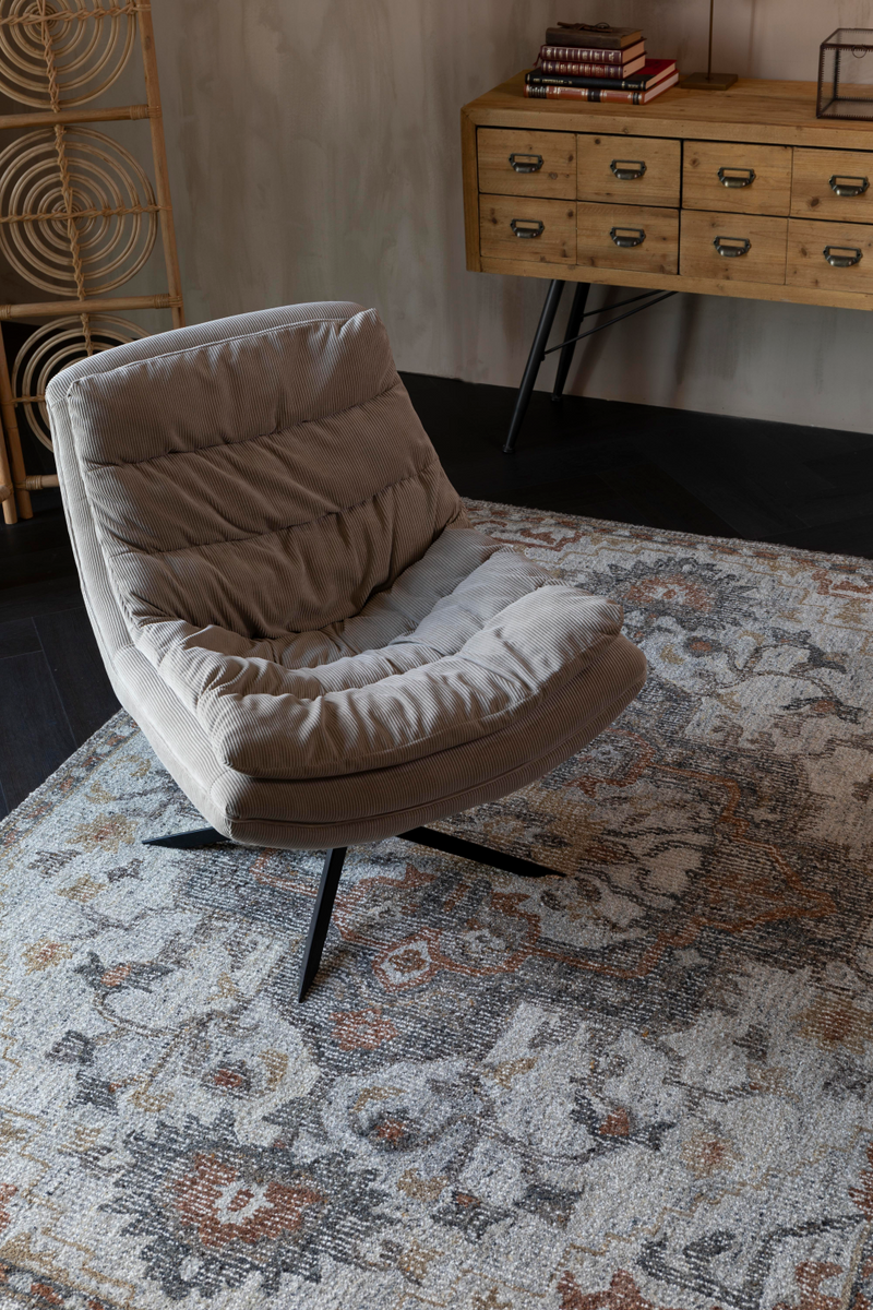 Upholstered Swivel Lounge Chair | Dutchbone Vince | Dutchfurniture.com