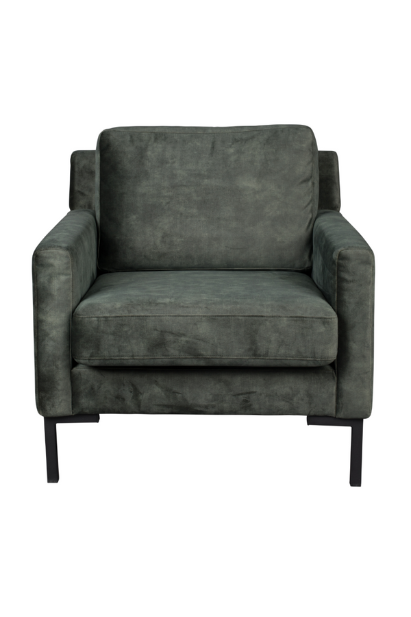 Green Upholstered 1-Seater Sofa | Dutchbone Houda | Dutchfurniture.com