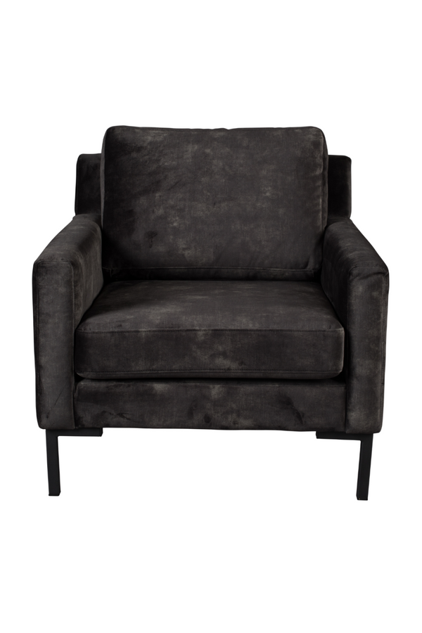 Dark Gray Upholstered 1-Seater Sofa | Dutchbone Houda | Dutchfurniture.com
