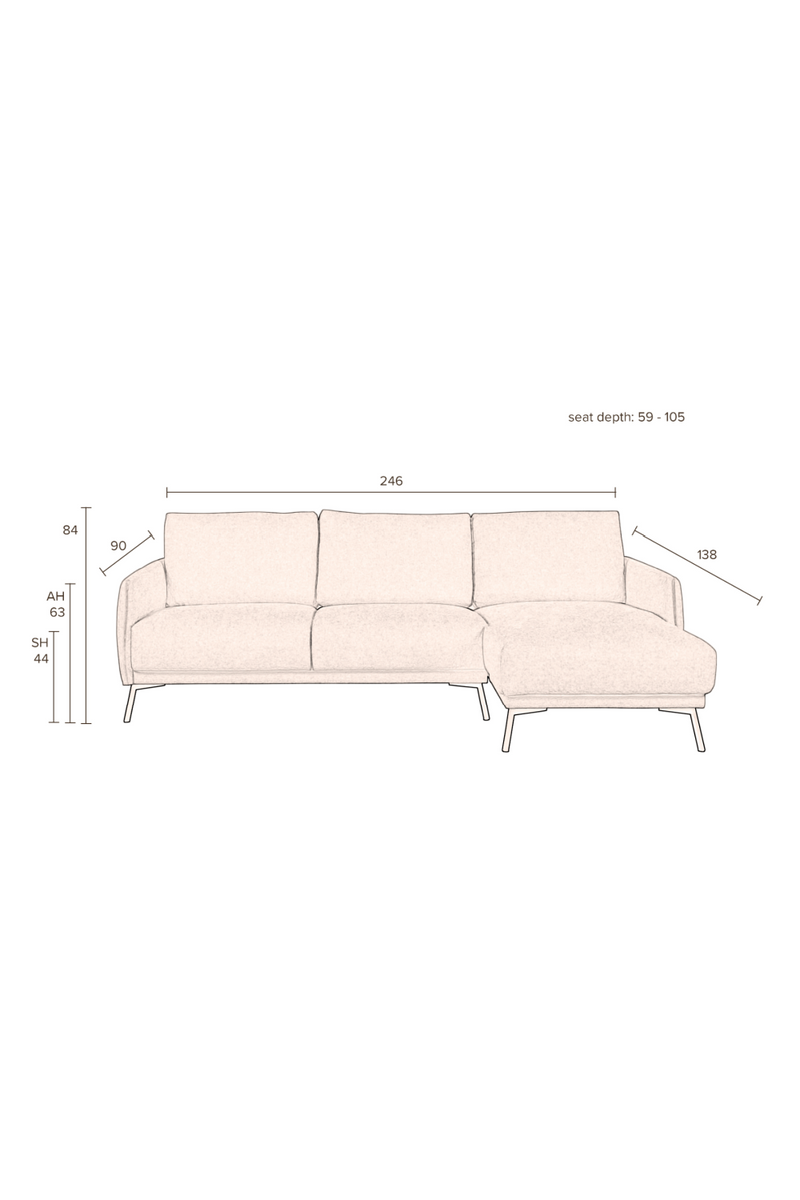 Upholstered Classic Sofa | Dutchbone Harper | Oroatrade.com