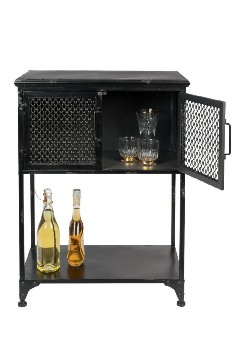 Metal discount wine cabinet