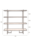 Acacia Wood 4-Shelf Bookcase | Dutchbone Class | DutchFurniture.com