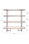 Acacia Wood 4-Shelf Bookcase | Dutchbone Class | DutchFurniture.com