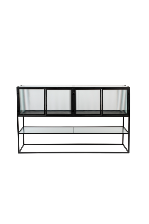 Black Framed Glass Sideboard | Dutchbone Boli | Dutchfurniture.com