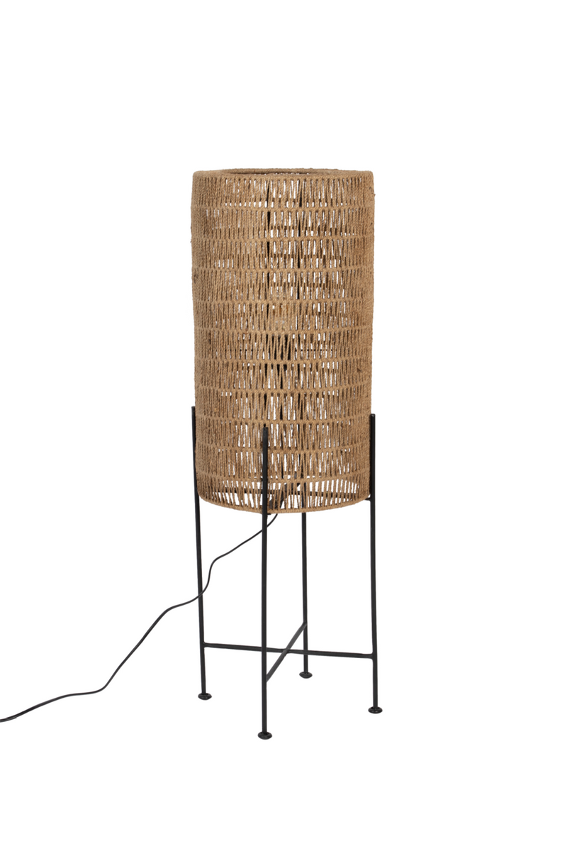 Cylindrical Jute Floor Lamp | Dutchbone Kari | Dutchfurniture.com