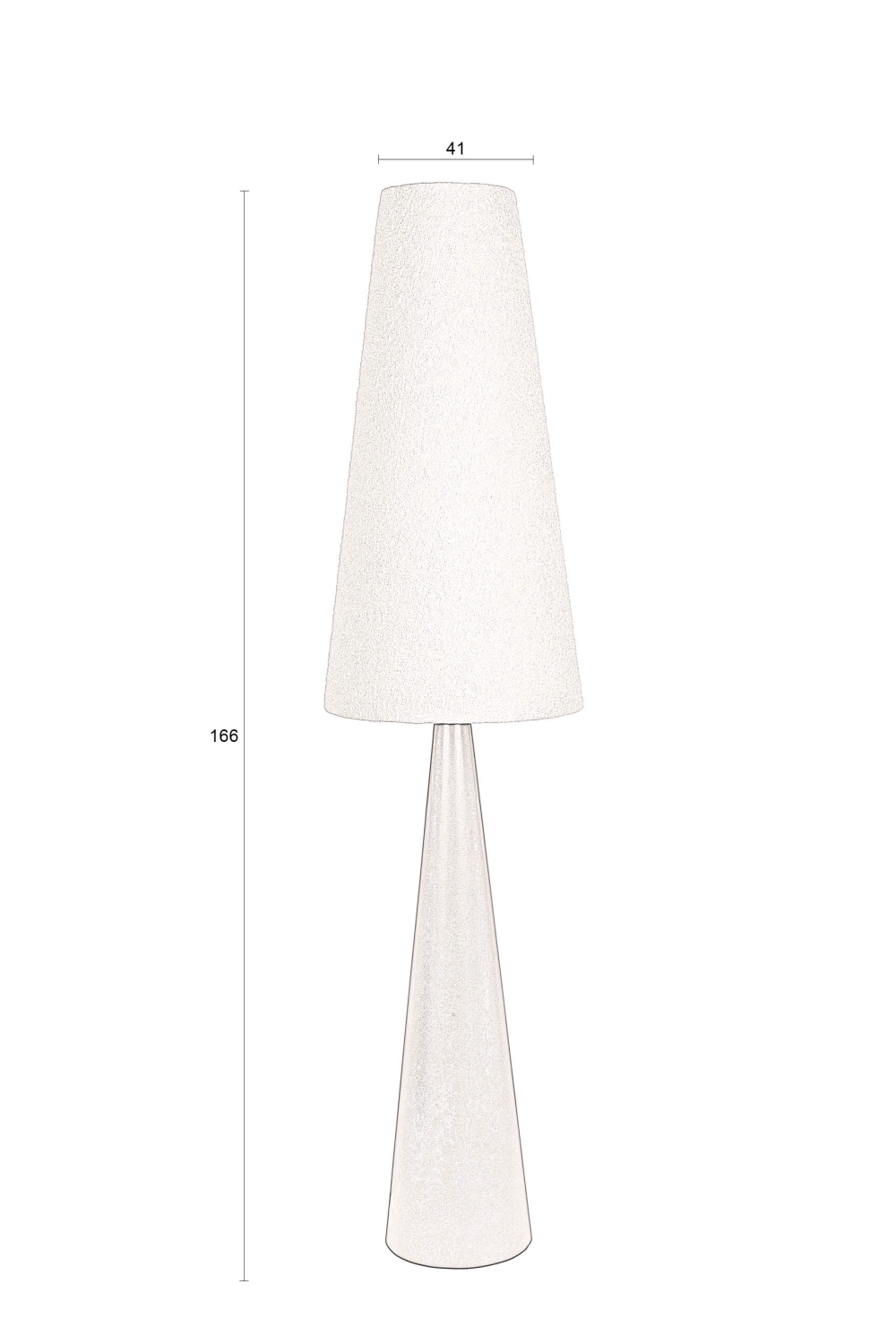 Beige Bouclé Conical Floor Lamp | Dutchbone Miki | Dutchfurniture.com