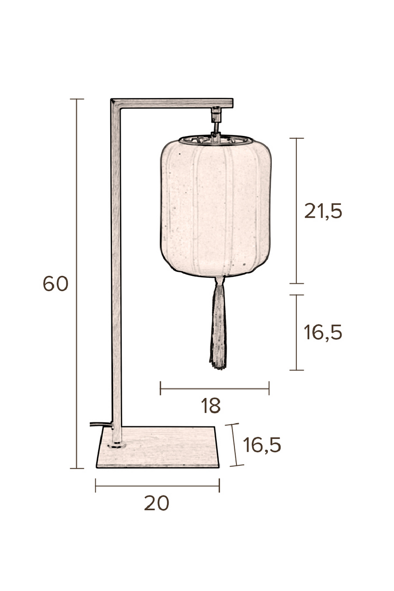 Red Lantern Table Lamp | Dutchbone Suoni | DutchFurniture.com
