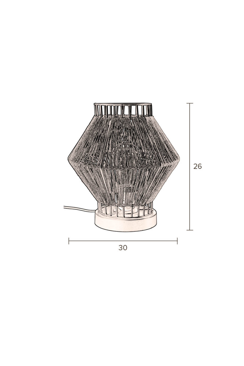 Rope Diamond Table Lamp | Dutchbone Surya | Dutchfurniture.com