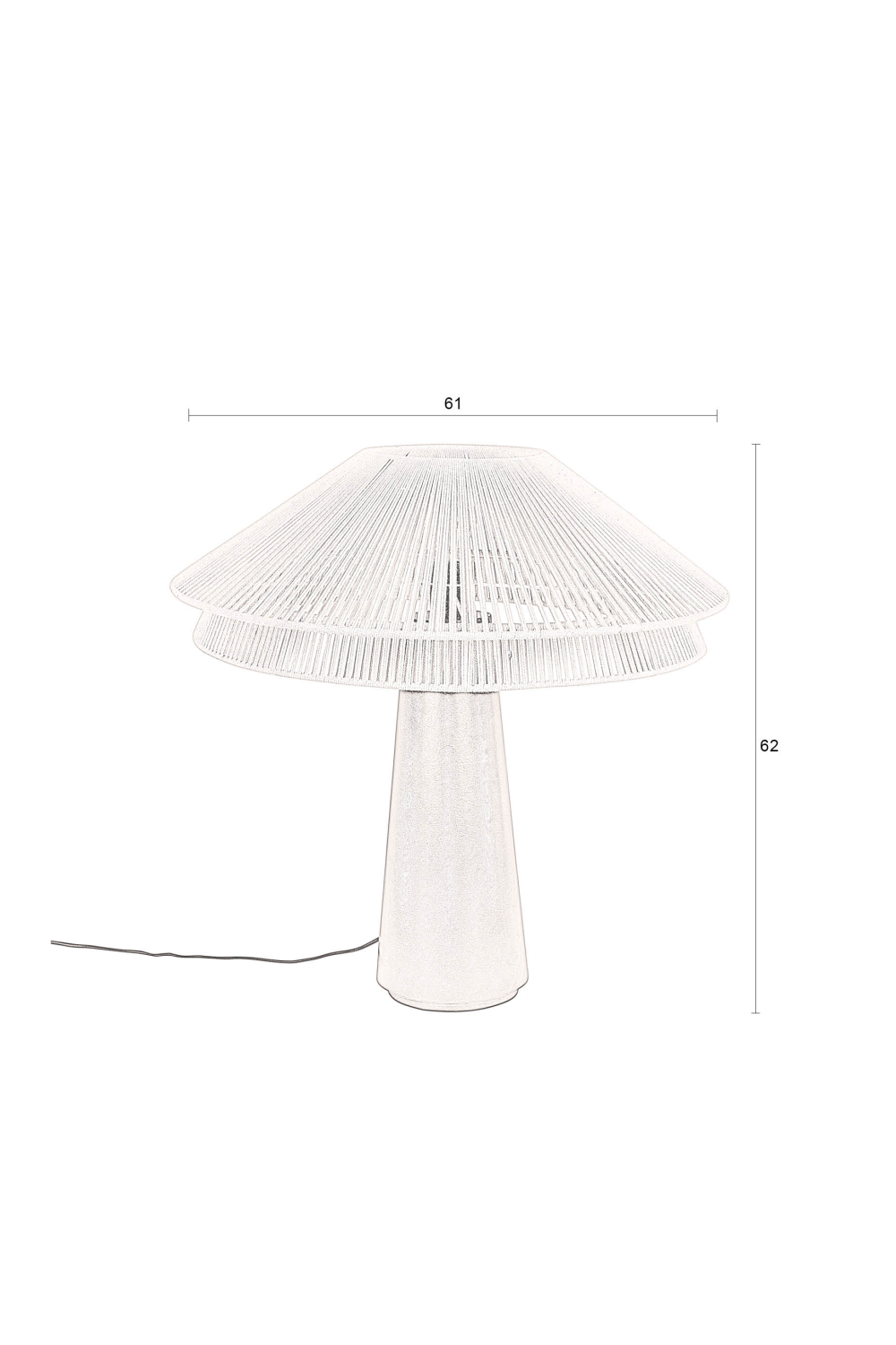 Beige Cotton Thread Table Lamp | Dutchbone Elon | Dutchfurniture.com