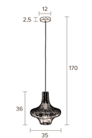 Black Metal Pendant Lamp M | Dutchbone Trooper | DutchFurniture.com