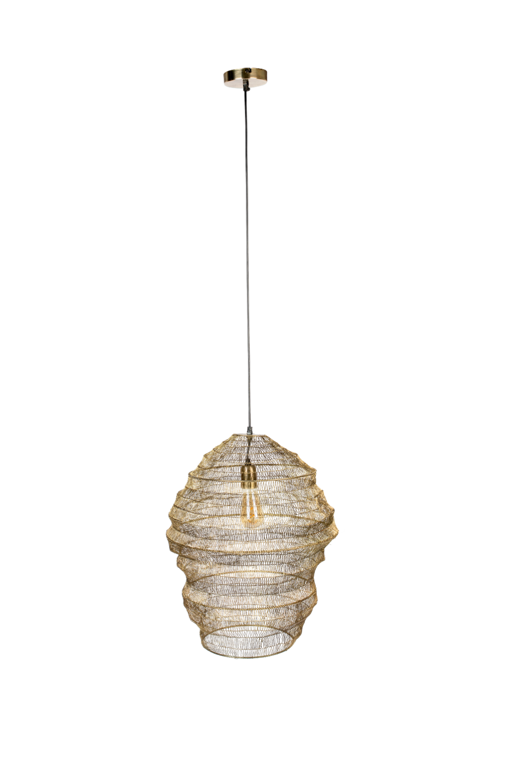 Sculptural Gold Pendant Lamp | Dutchbone Luca | Oroatrade.com