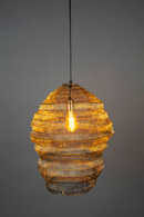 Sculptural Gold Pendant Lamp | Dutchbone Luca | Oroatrade.com